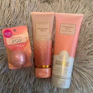 Set Champagne Toast Bath and Body Works with Eos